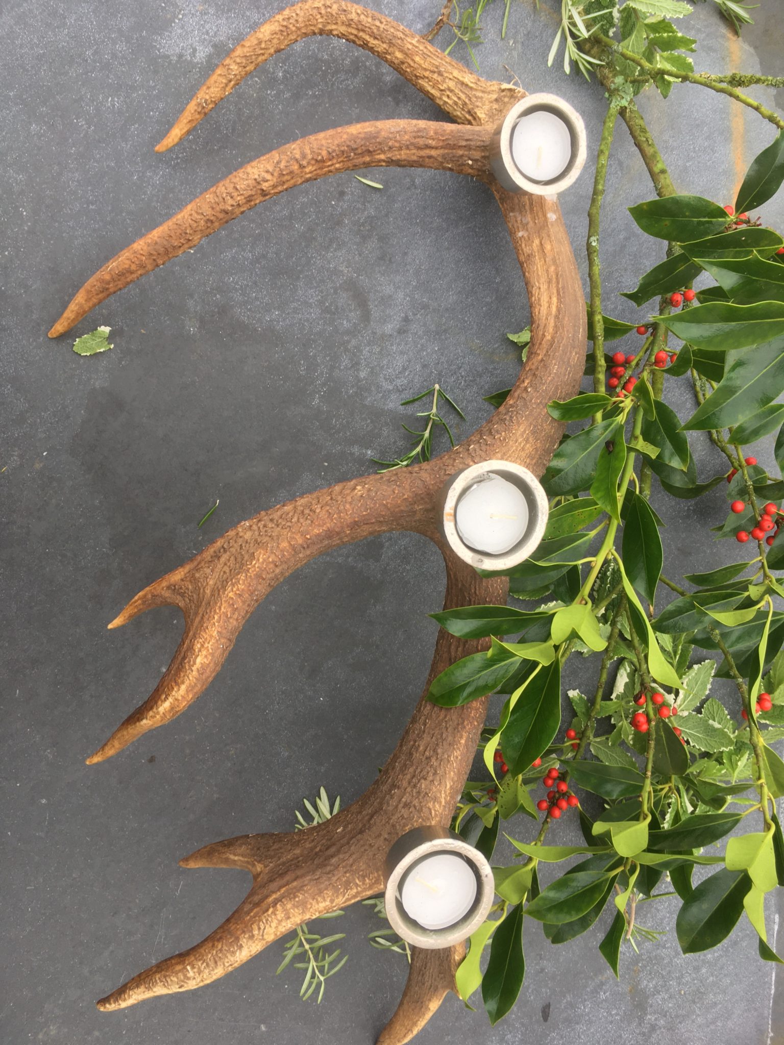 Scottish antler candlestick holder Millbank Venison gift