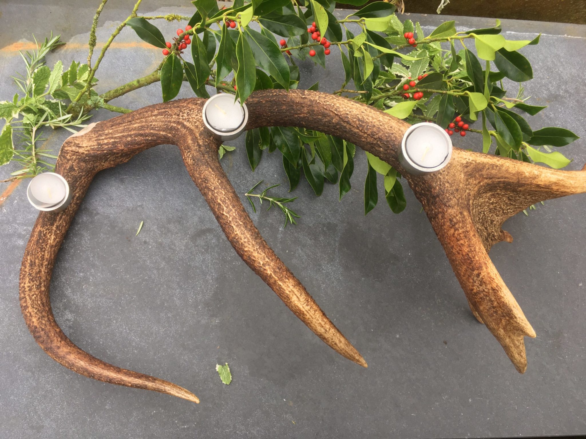 Scottish antler candlestick holder Millbank Venison gift