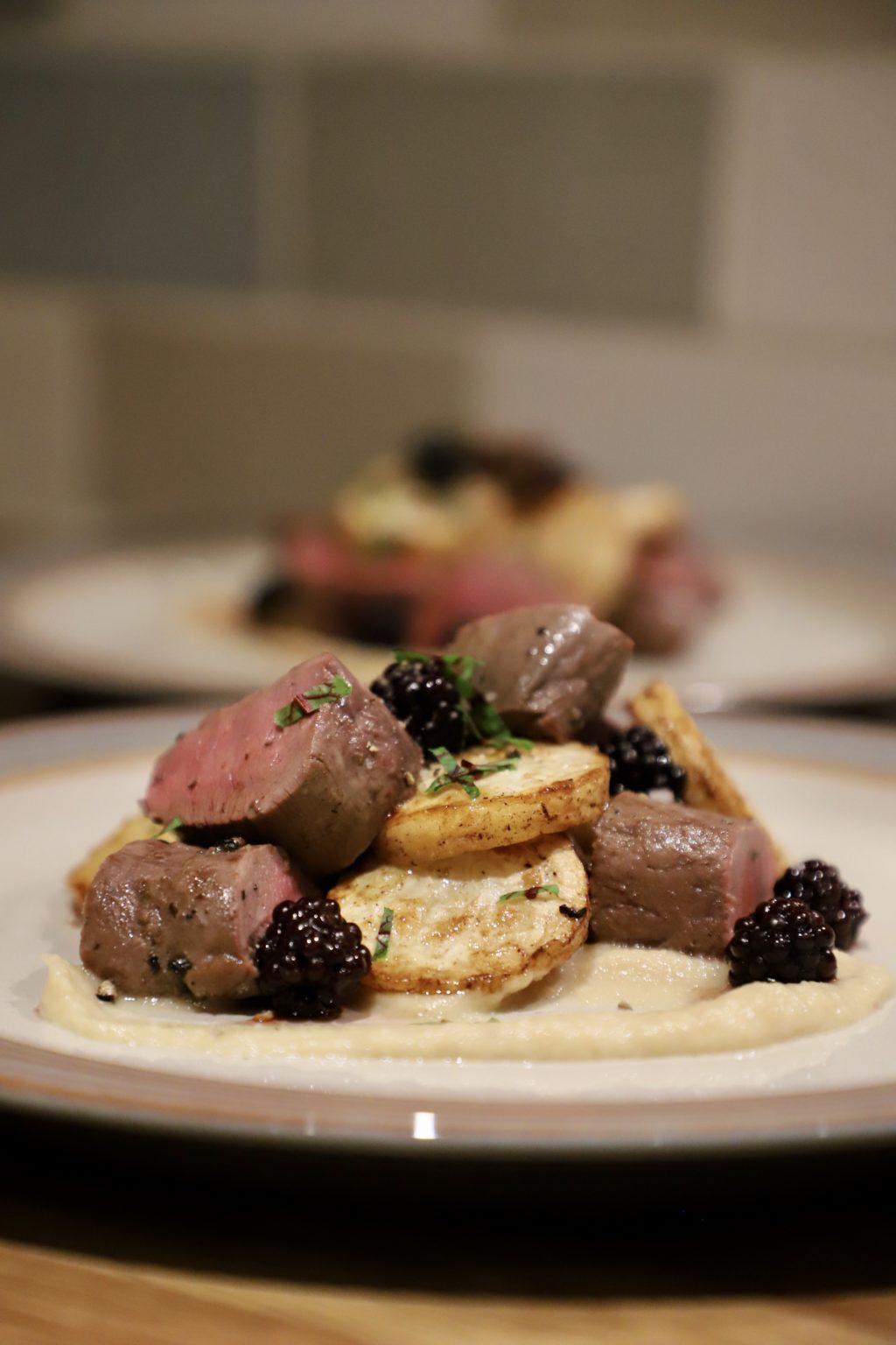 Pan fried venison tenderloin Millbank Venison